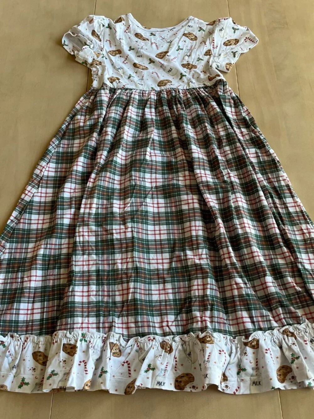 Entire Closet $5! Girl's Bamboo C&K Clothing Christmas Cookies & Milk Dress